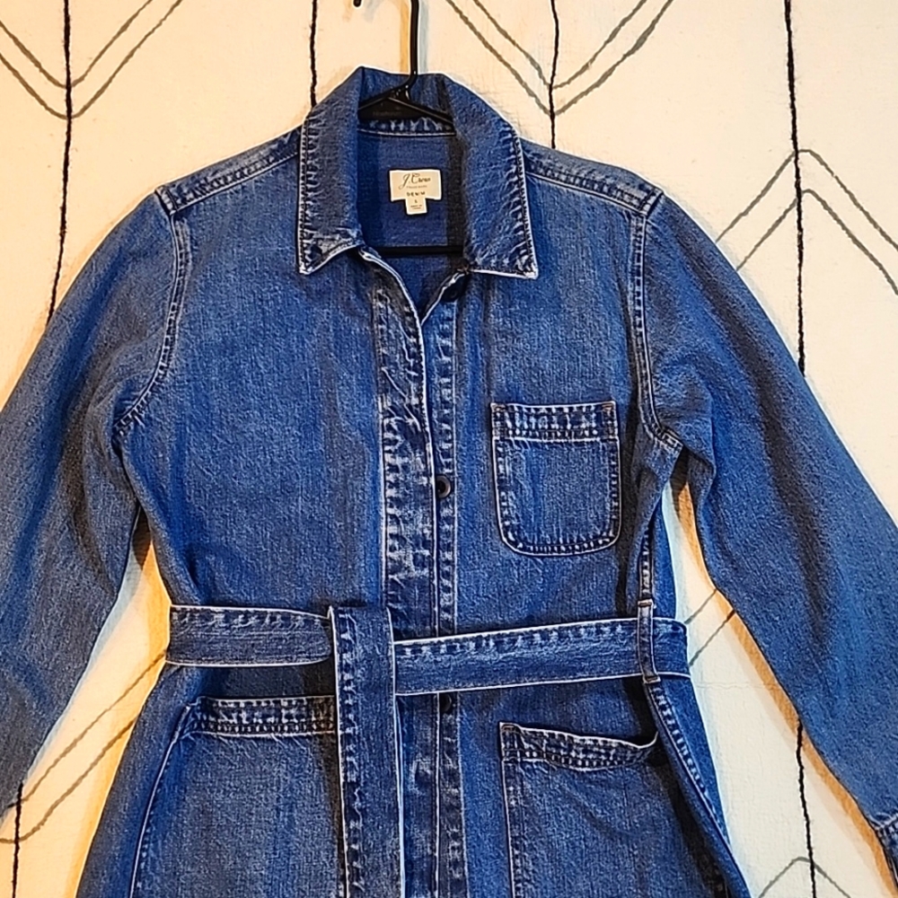 JCrew Denim Trench coat Small
